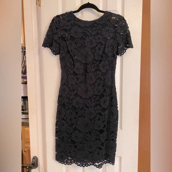 Ralph Lauren Navy Lace Dress - Size 4 (Like New)